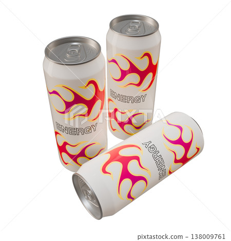 Illustration of soft drinks: Three energy drinks (1_4) Illustration of soft drinks: Three energy drinks (1_4) 138009761