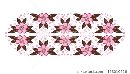 Floral design element of calm pastel colors Floral design element of calm pastel colors 138010216