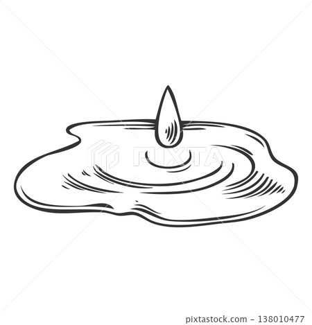 Melted burning candle with flowing wax sketch, vintage vector engraved hand drawn glowing lit paraffin candle with fire Melted burning candle with flowing wax sketch, vintage vector engraved hand drawn glowing lit paraffin candle with fire 138010477