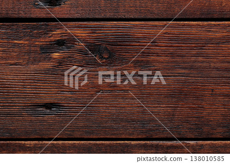Rustic dark brown wooden plank texture with natural grain knot and horizontal format Rustic dark brown wooden plank texture with natural grain knot and horizontal format 138010585