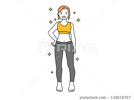 一位身穿運動服（有閃光）的女士 138010767