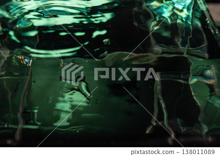 432.Dark Green Liquid With Ripples And Glass Reflections 432.Dark Green Liquid With Ripples And Glass Reflections 138011089