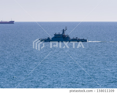 Warships (missile gunboats) sailing the sea Warships (missile gunboats) sailing the sea 138011109