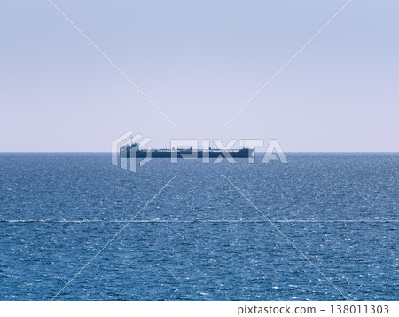 Kazakh oil tankers sailing the Caspian Sea 138011303