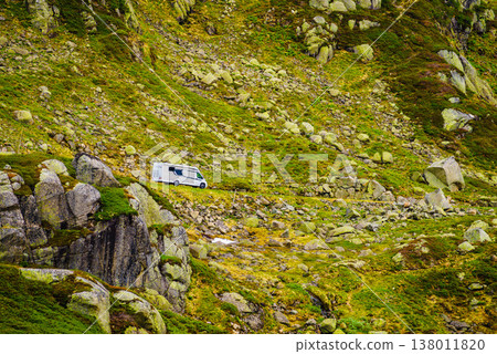 Camper car in norwegian mountains Camper car in norwegian mountains 138011820