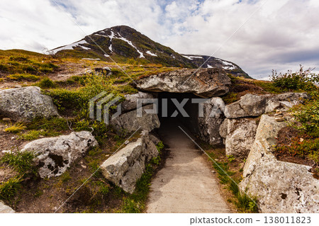 Vedahaugane entrance to bear cave, Norway 138011823