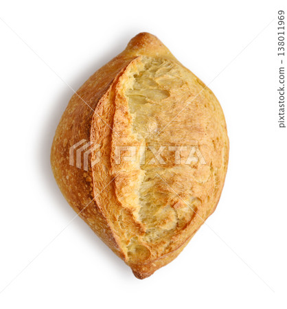 Rye and wheat bread  isolated on white background 138011969