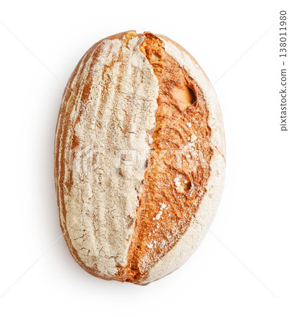 Rye and wheat bread  isolated on white background 138011980