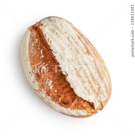 Rye and wheat bread  isolated on white background 138011981