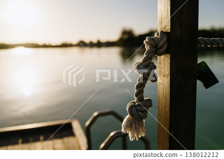 Wooden jetty during sunset in Mauritius resort. Wooden jetty during sunset in Mauritius resort. 138012212
