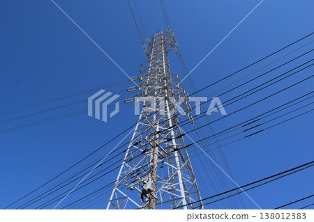 Transmission tower high voltage alternating current 138012383