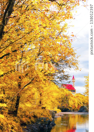 Autumn scenery of Takinoue Town 138012397