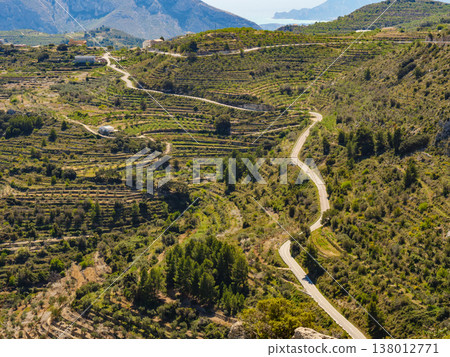 mountains landscape and coast view, Spain mountains landscape and coast view, Spain 138012771