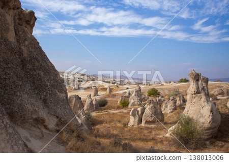 beautiful mountain scenery in the city Cappadocia in Turkey beautiful mountain scenery in the city Cappadocia in Turkey 138013006