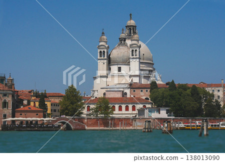 Basilica di Santa Maria della Salute on the Grand Canal in Venice 138013090