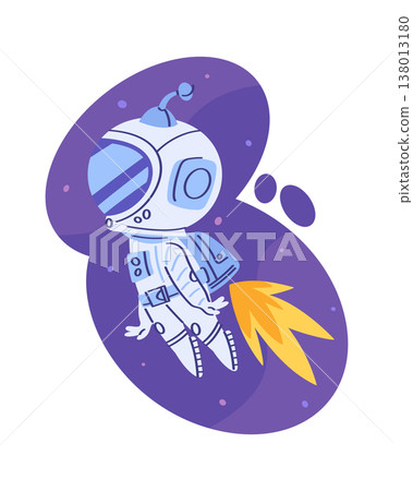 Astronaut Jetpack Drifts Outer Space Astronaut Jetpack Drifts Outer Space 138013180