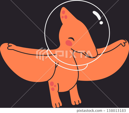 Pterodactyl Astronaut Helmet Spread Wings Pterodactyl Astronaut Helmet Spread Wings 138013183