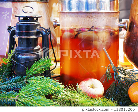 Mulled wine in a jar at the New Year's fair 138013200