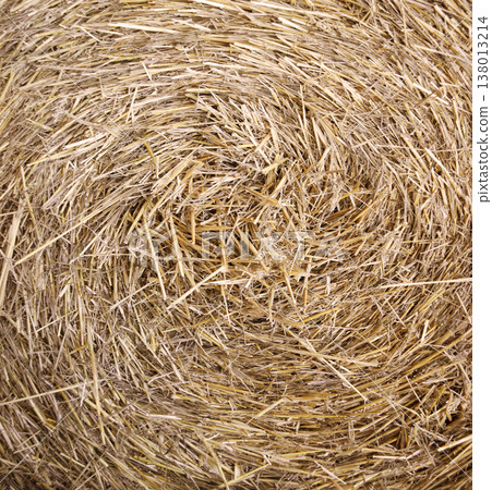 Roll of dry straw for livestock 138013214