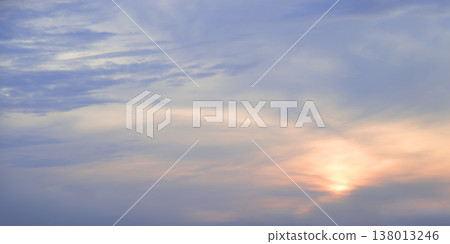 Bright clouds in the evening sky 138013246