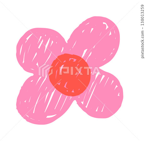Flower With Four Rounded Petals 138013259