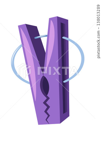 Clothespin Standing Upright Metal Spring Clothespin Standing Upright Metal Spring 138013289