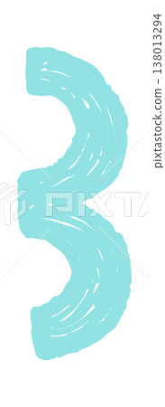 Number Three Painted Rough Brush 138013294