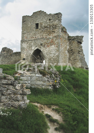 Ruined stone walls of the historic Kremenets Castle also known as Queen Bona Sforza Fortress Ruined stone walls of the historic Kremenets Castle also known as Queen Bona Sforza Fortress 138013305
