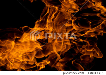 close up photo of fire flame on black background close up photo of fire flame on black background 138013315