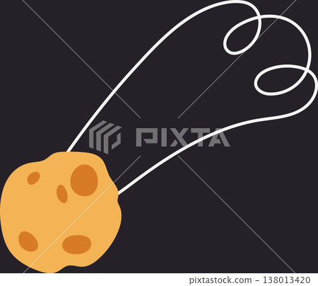 Meteor Streaking Deep Space Tail 138013420