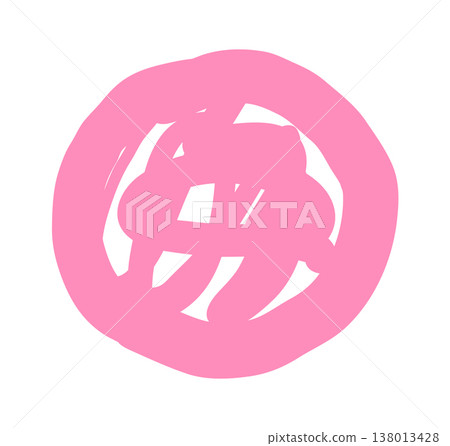 Spiral Scribble Loop Forming Emblem Spiral Scribble Loop Forming Emblem 138013428