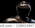 Knight armor. black background 138013467