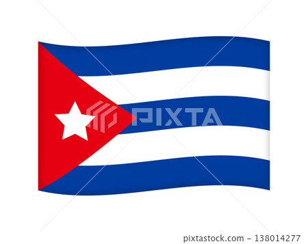 Cuban flag illustration material 3 138014277