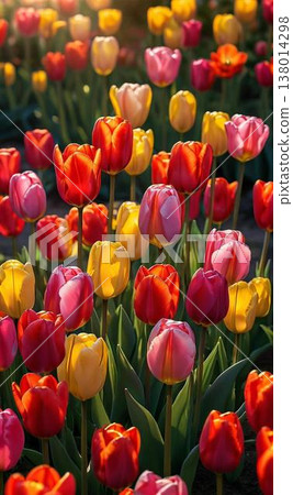 Various tulip fields 138014298