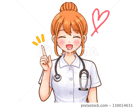 身穿白大褂的護士的動漫風格插畫素材(2) 身穿白大褂的護士的動漫風格插畫素材(2) 138014631
