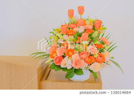 Flowers on the stage at the ceremony 138014664