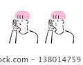 Illustration of a man making a phone call 138014759