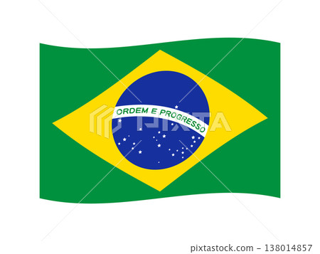 Brazilian flag illustration material 3 Brazilian flag illustration material 3 138014857