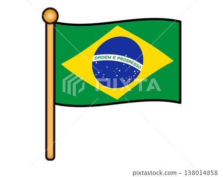 Brazilian flag illustration material 2 Brazilian flag illustration material 2 138014858