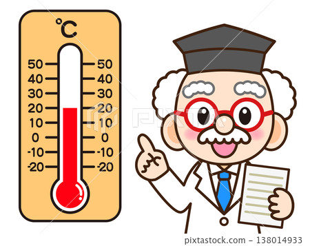 溫度計和醫生的插圖 138014933
