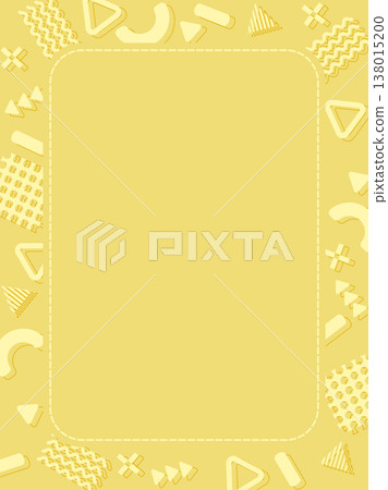 柔和的色彩和孟菲斯風格的畫框 138015200