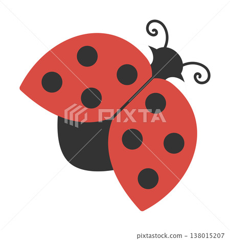 Ladybug. A simple vector illustration in a flat style. White background Ladybug. A simple vector illustration in a flat style. White background 138015207