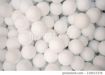Many white plastic balls for dry pool. Many white plastic balls for dry pool. 138015376