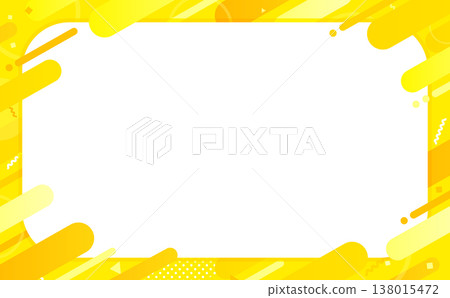 流行黃色抽象畫框 1_水平 138015472
