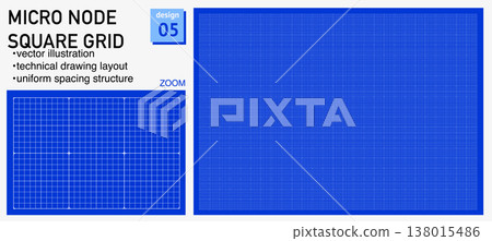 Blueprint grid system micro Star junction geometry, zoom detail view. Smooth lattice structure demonstration engineering Blueprint grid system micro Star junction geometry, zoom detail view. Smooth lattice structure demonstration engineering 138015486