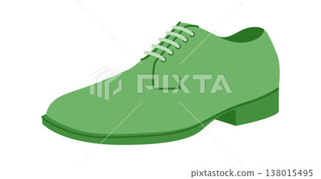 Blucher mens green flat lace shoe. Open lacing leather footwear versatile smart casual office style. Technical  138015495