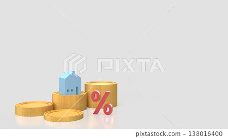 Home Loan Interest Rate and Property Investment Concept 3d render. Home Loan Interest Rate and Property Investment Concept 3d render. 138016400