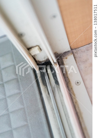 Dirt on the bathroom door rail Dirt on the bathroom door rail 138017511