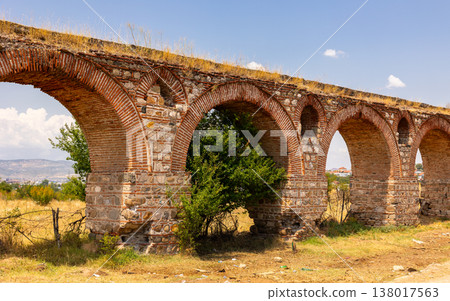 Roman aqueduct near Skopje. Macedonia Roman aqueduct near Skopje. Macedonia 138017563
