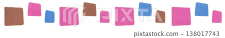 A randomly arranged line of colorful squares (pink) A randomly arranged line of colorful squares (pink) 138017743